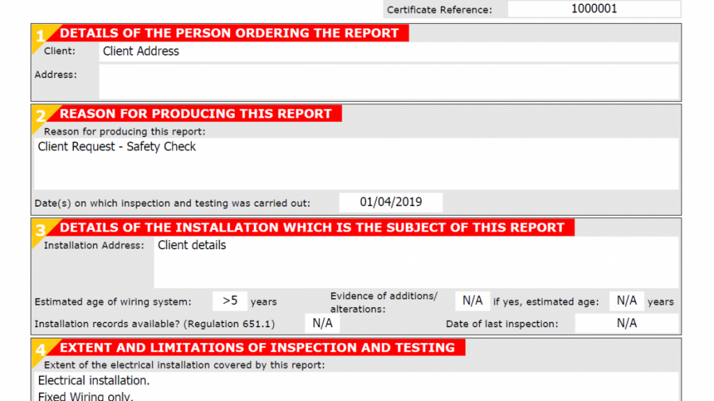 Electrical Certificates